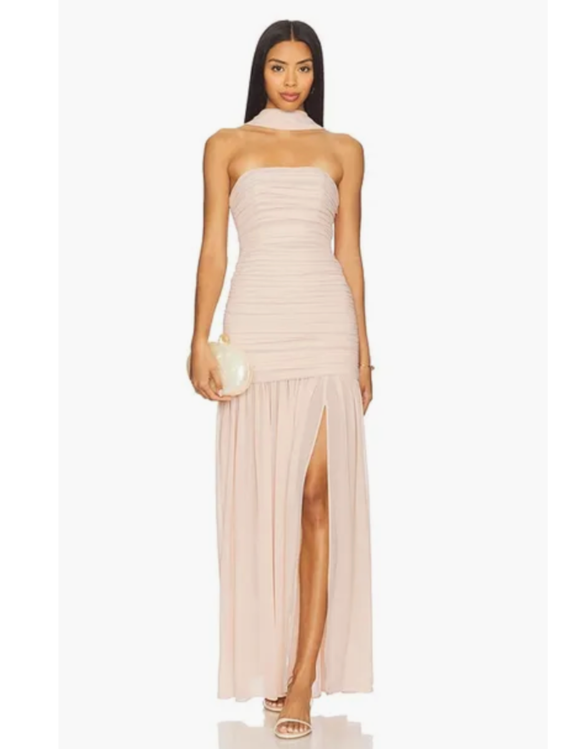 L'Academie Tia Gown with Scarf - Light Pink - M (NWT)