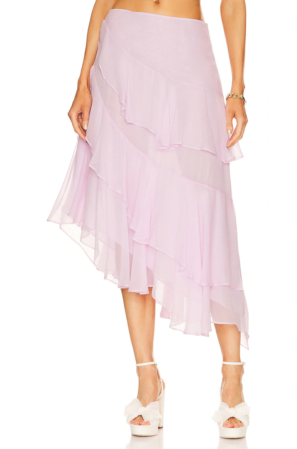 Love Shack Fancy - Dasher Ruffle Midi Skirt - M (Like-New)