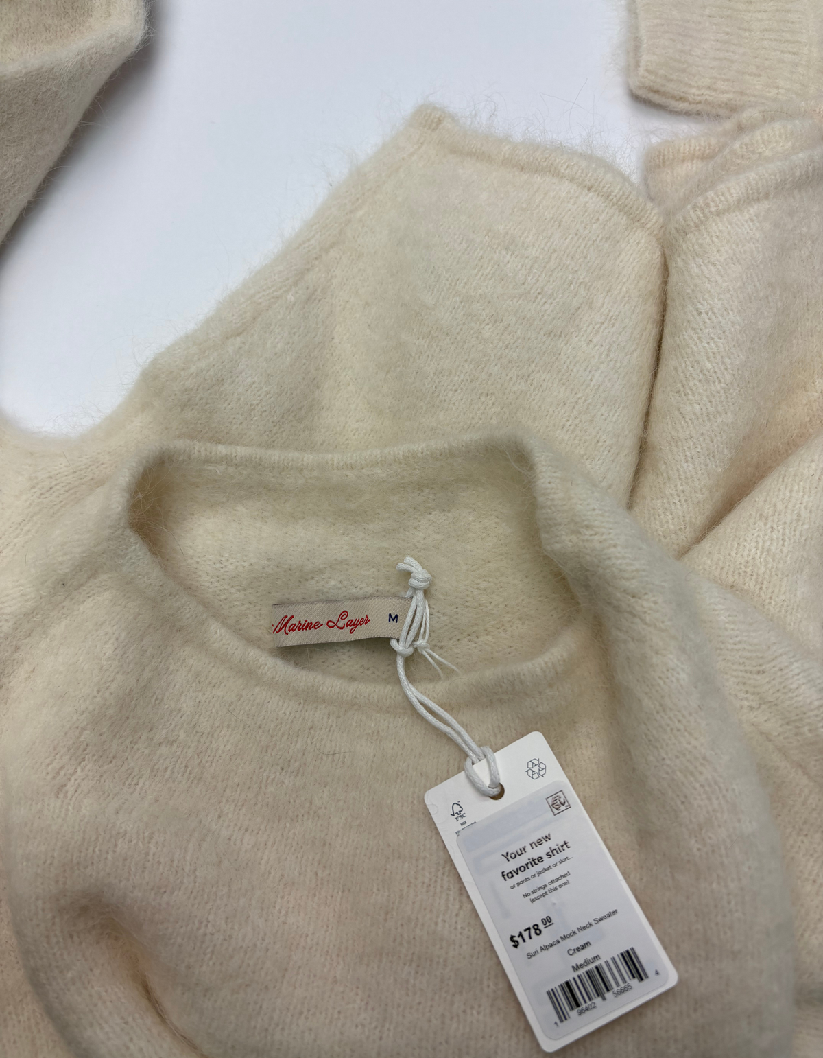 Marine Layer - Suri Alpaca Mock Neck Sweater - M (New with Tags)