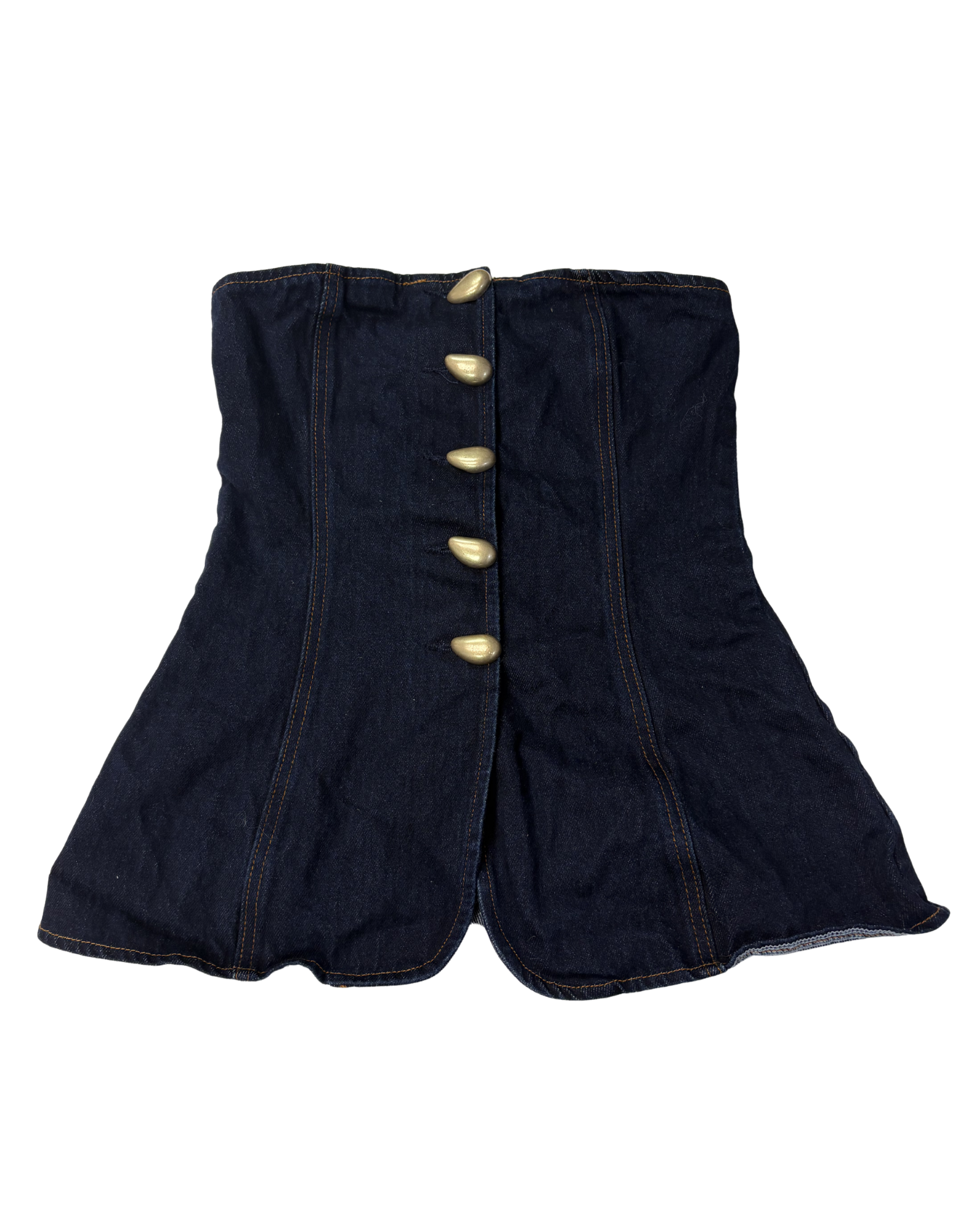 Meshki - Lennox Strapless Button Top in Dark Blue (Like-New)