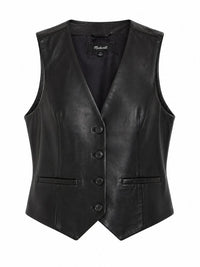 Madewell - Luxe Lamb Leather Vest - Size 4 (Like New)