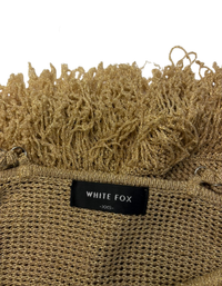 White Fox - Keeping Me Awake Knit Gold Mini Dress - XXS (Like-New)