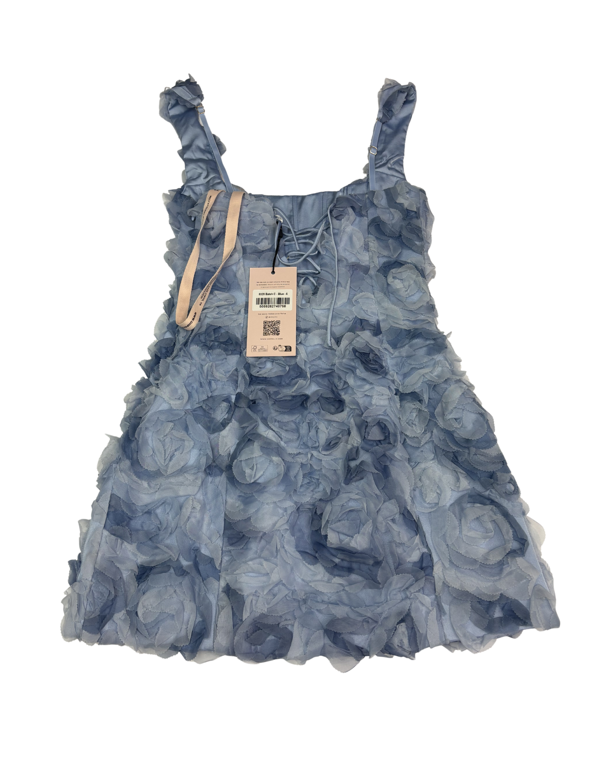 Oh Polly - Blue Floral Mini Dress - XS (New with Tags)