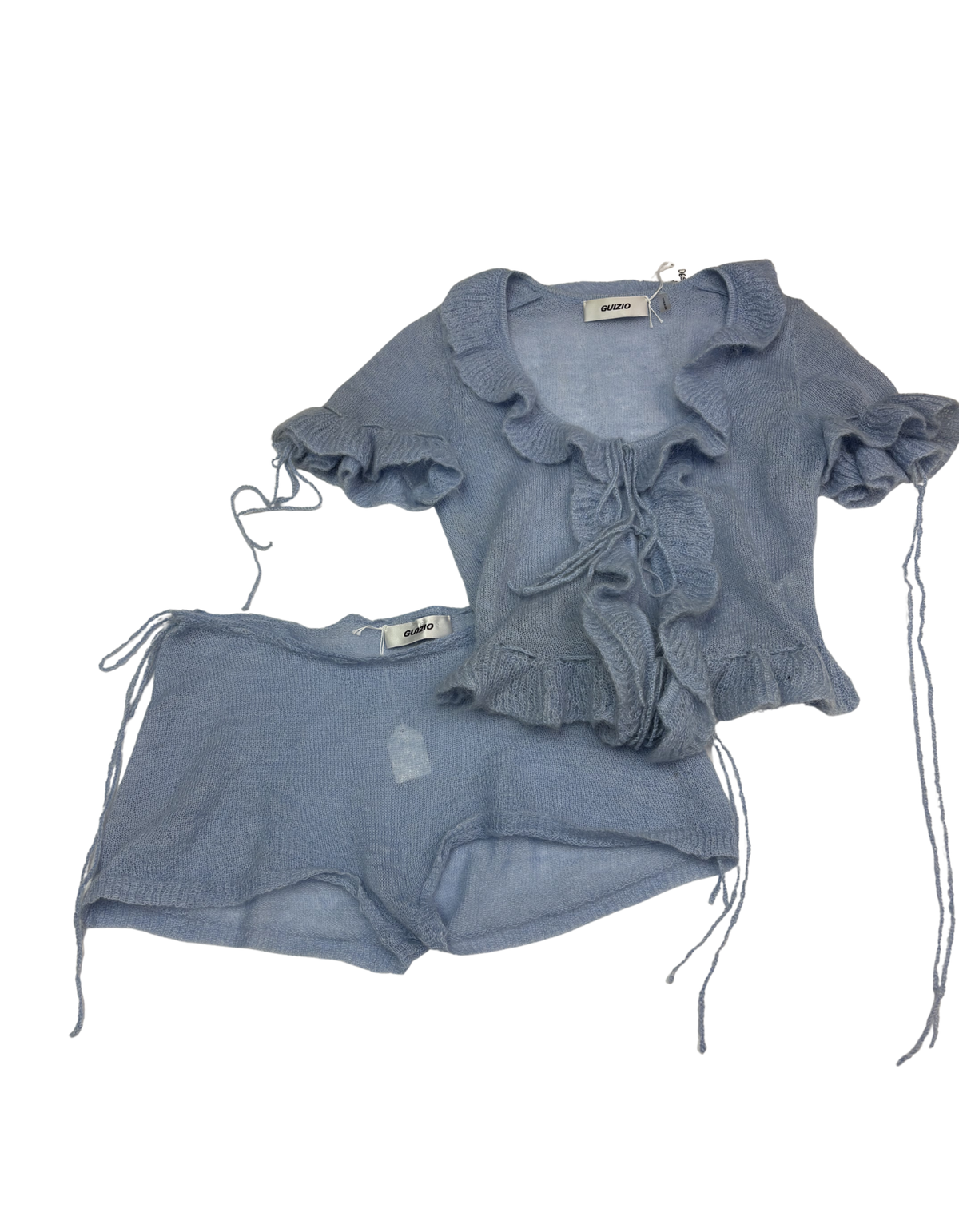 Guizio - Ruffle Knit Shorts Set - M (Like-New)