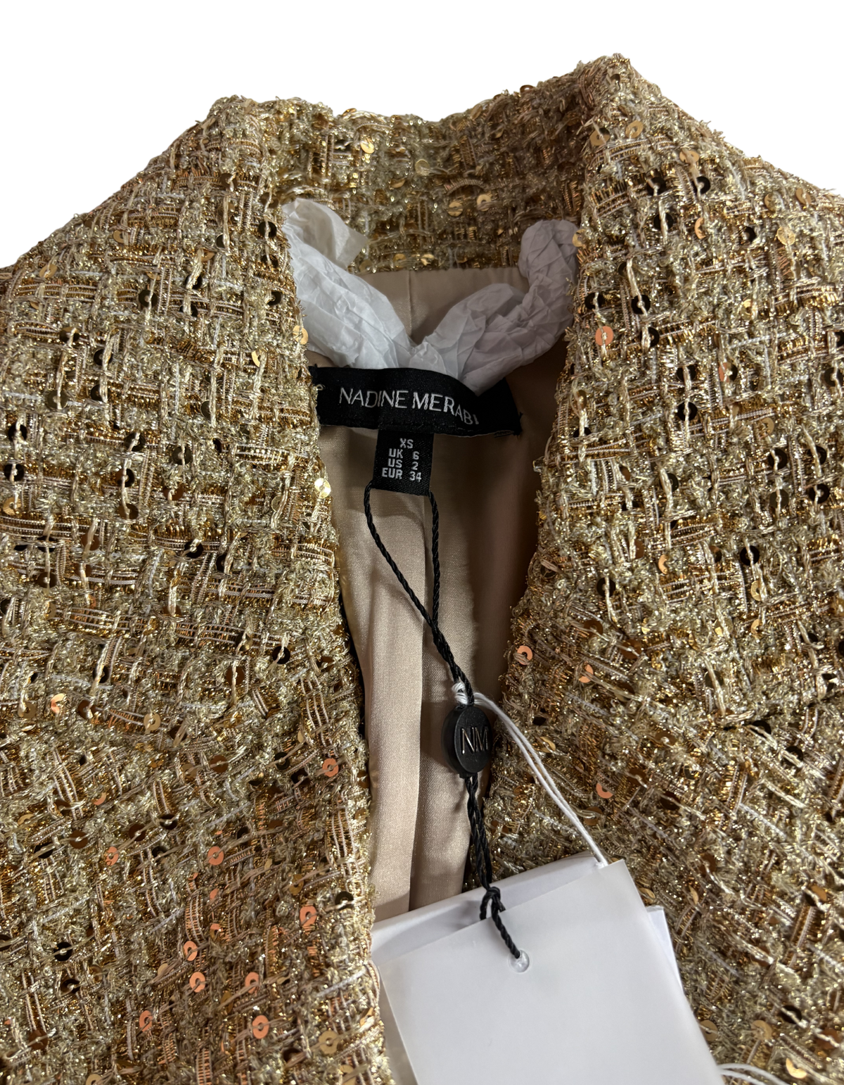 Nadine Merabi - Monica Gold Blazer Dress - XS (New with Tags)