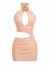 Outcast - Elisae Mini Dress Blush - Pink Sequin Mini Dress - XS (New With Tags)