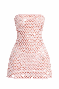 Peppermayo - Montana Sequin Crochet Mini Dress - L/XL (Like-New)