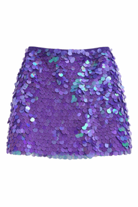 Nasty Gal - Purple Sequin Skirt - US8 (Like-New)