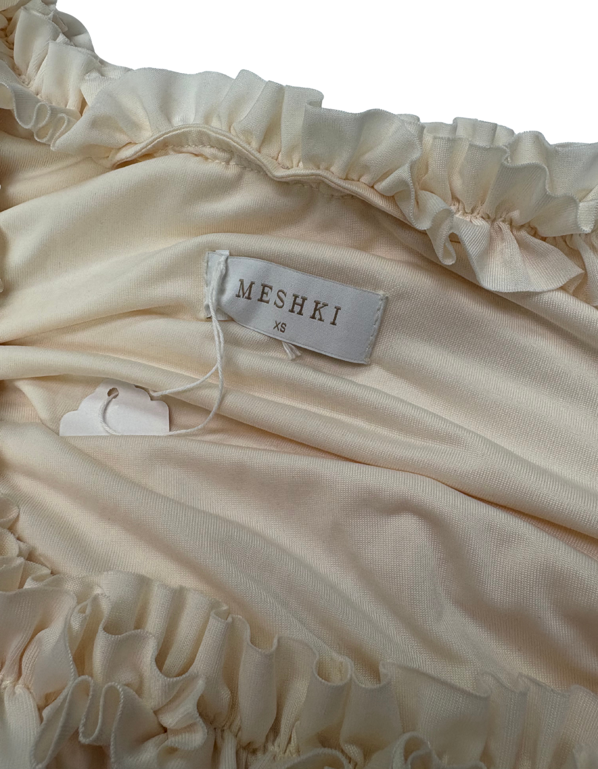 Meshki - Arielle Off Shoulder Ruffle Midi Dress - XS (Like-New)