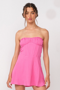 Madonna Pink Strapless Mini Dress - FINAL SALE