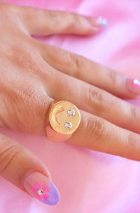 Smiley Glam Ring - FINAL SALE