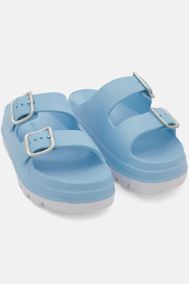 Slides- Blue Platform Sandals