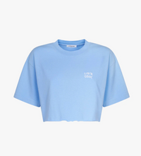 Livincool- Blue "Livin Cool" Cropped Tee