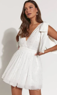 Showpo.- White "Karalyn" Mini Dress NEW WITH TAGS!
