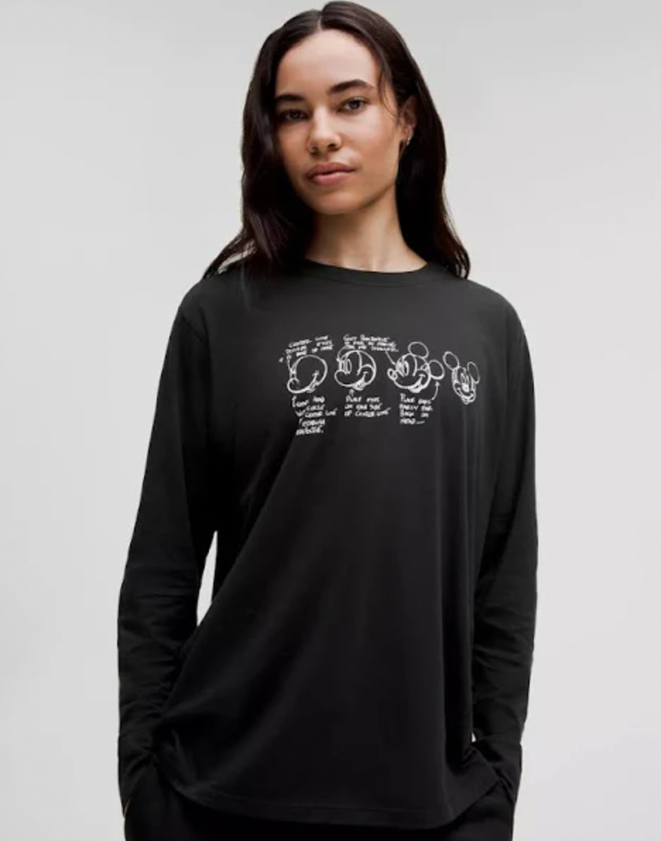 Disney X Lululemon - Black Long Sleeve Shirt - NEW WITH TAGS