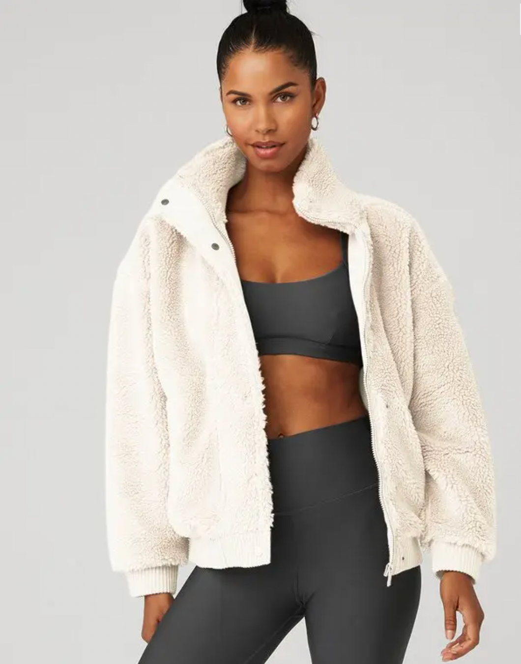 Alo - Sherpa Varsity Jacket - XS (Like-New)
