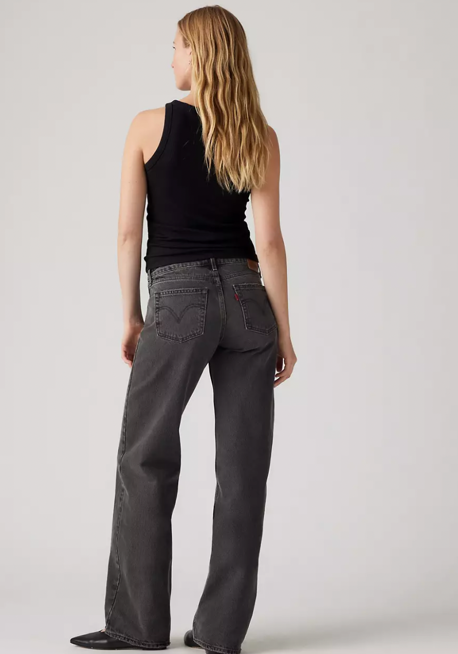 Levis - Low Loose Black Denim Jeans