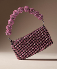 BTB Los Angeles Marbella Pink Crystal Clutch