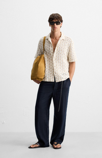 Textured Crochet Shirt