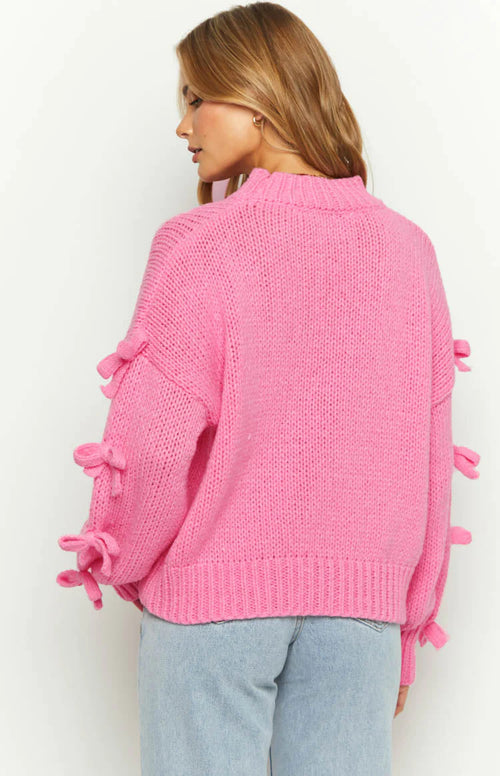 Beginning Boutique- Pink "Short and Sweet" Sweater NEW WITH TAGS! FINAL SALE