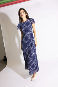 Sister New York Fox Dress in Navy Bandana - S (New With Tags)