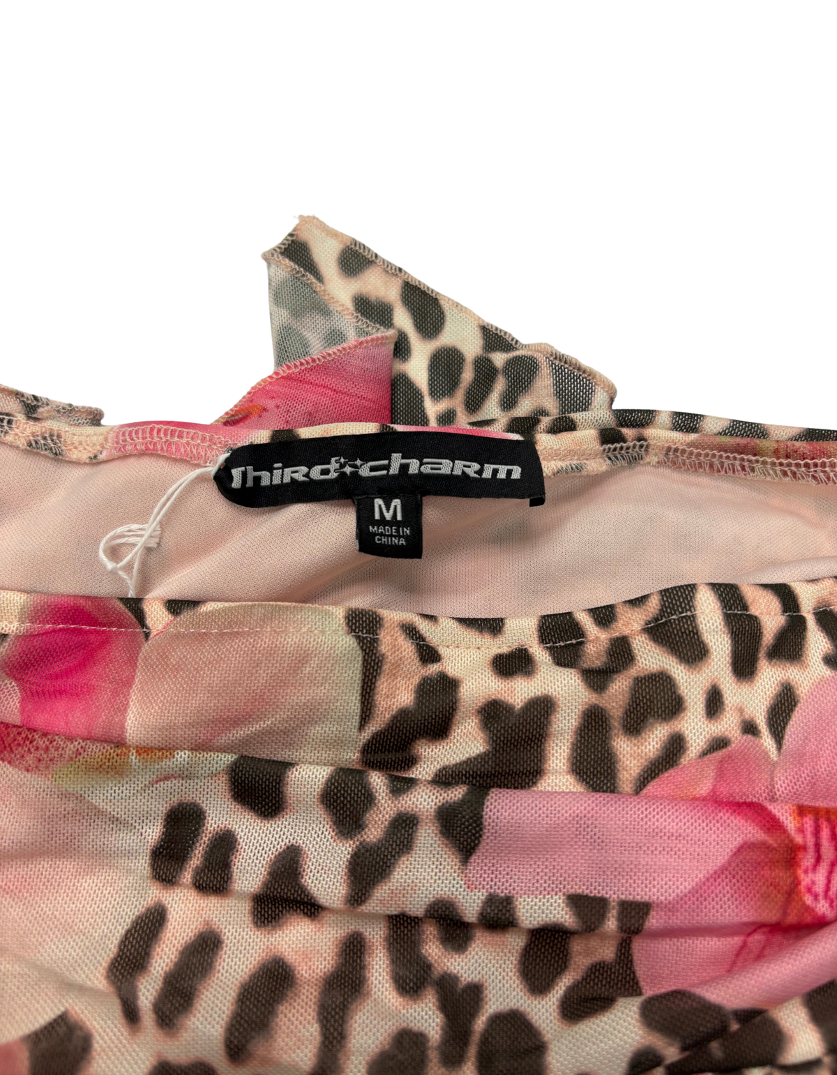 Third Charm - Mesh Asymmetrical Mini Skort - M (Like-New)