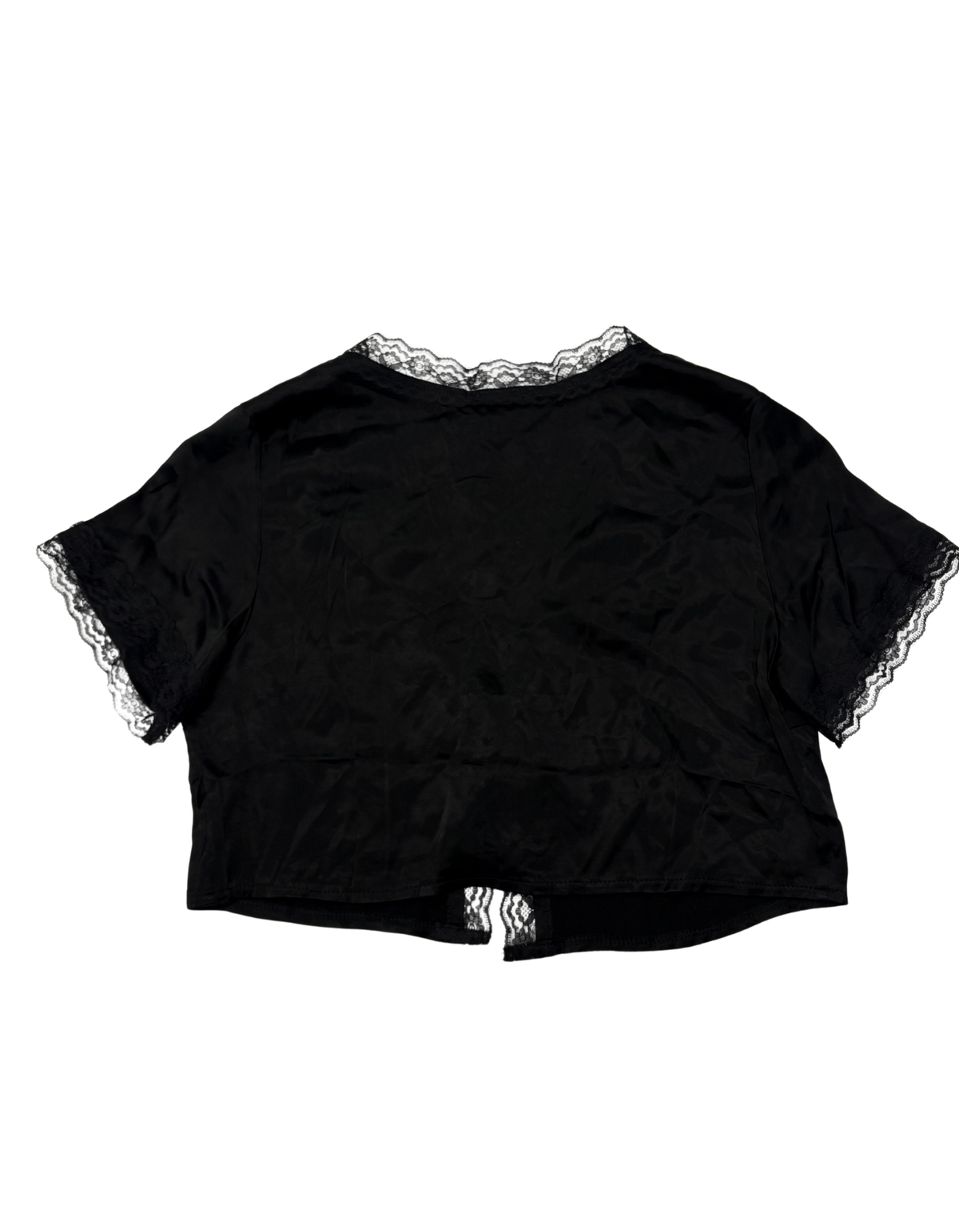 Princess Polly - Vintage Tie Up Top Black - S (New with Tags)