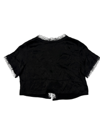 Princess Polly - Vintage Tie Up Top Black - S (New with Tags)