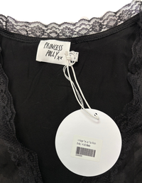 Princess Polly - Vintage Tie Up Top Black - S (New with Tags)