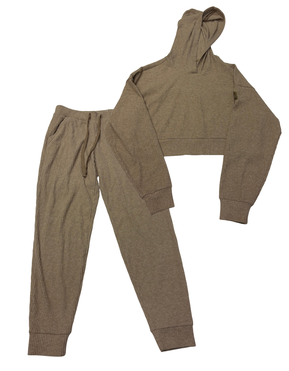 Alo - Gravel Heather Muse Hoodie and Sweatpants Set - S/M (Like-New)