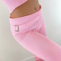 Selina Pink Knit Pants - FINAL SALE