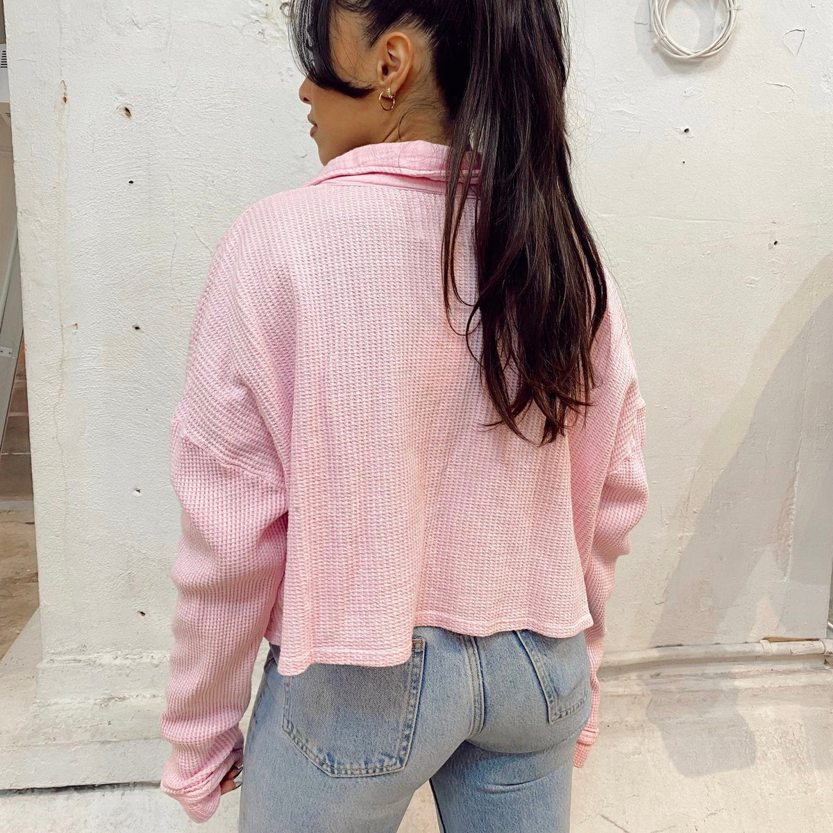 Luna Pink Button Up Long Sleeve - FINAL SALE