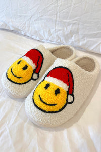 Smiley Santa Slippers - FINAL SALE