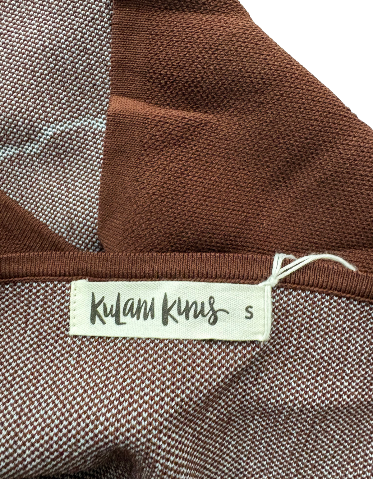 Kulani Kinis - Knit Halter Tank Top in Espresso Bloom - S (Like-New)