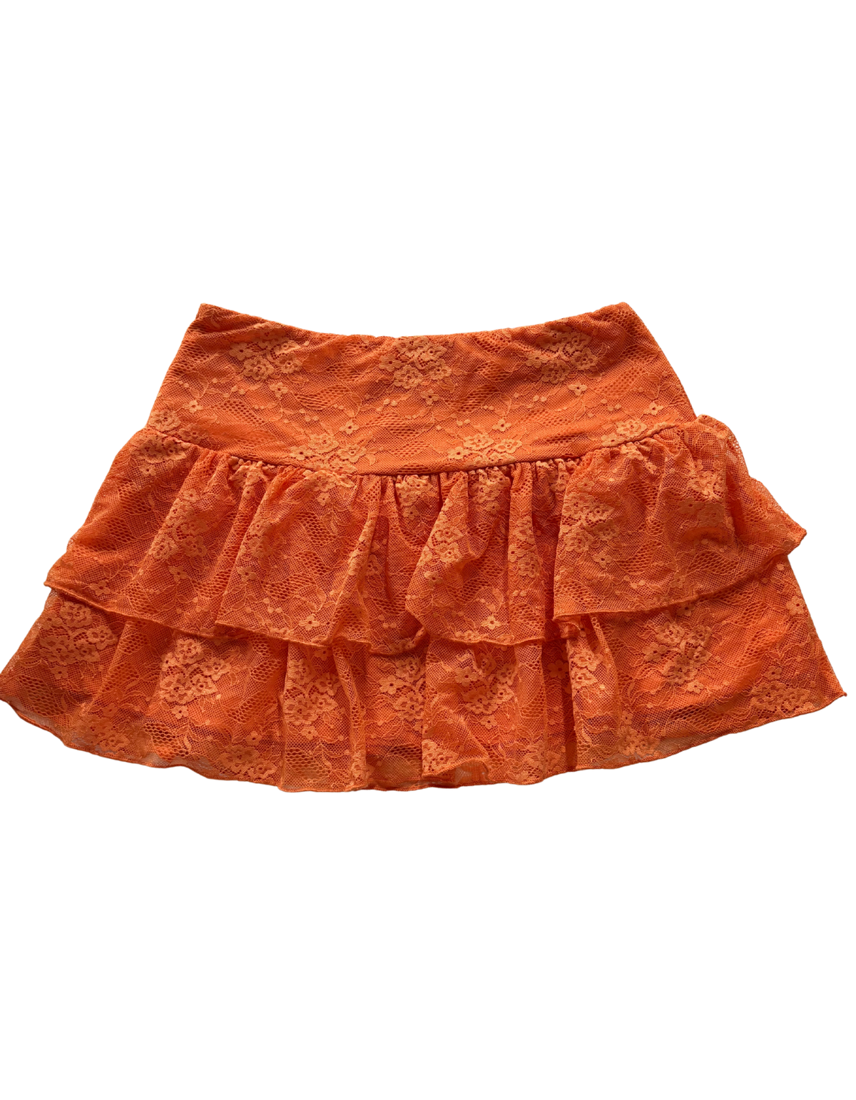 Thats So Fetch - Annabelle Lace Mini Skirt in Orange - US6 (Like-New)