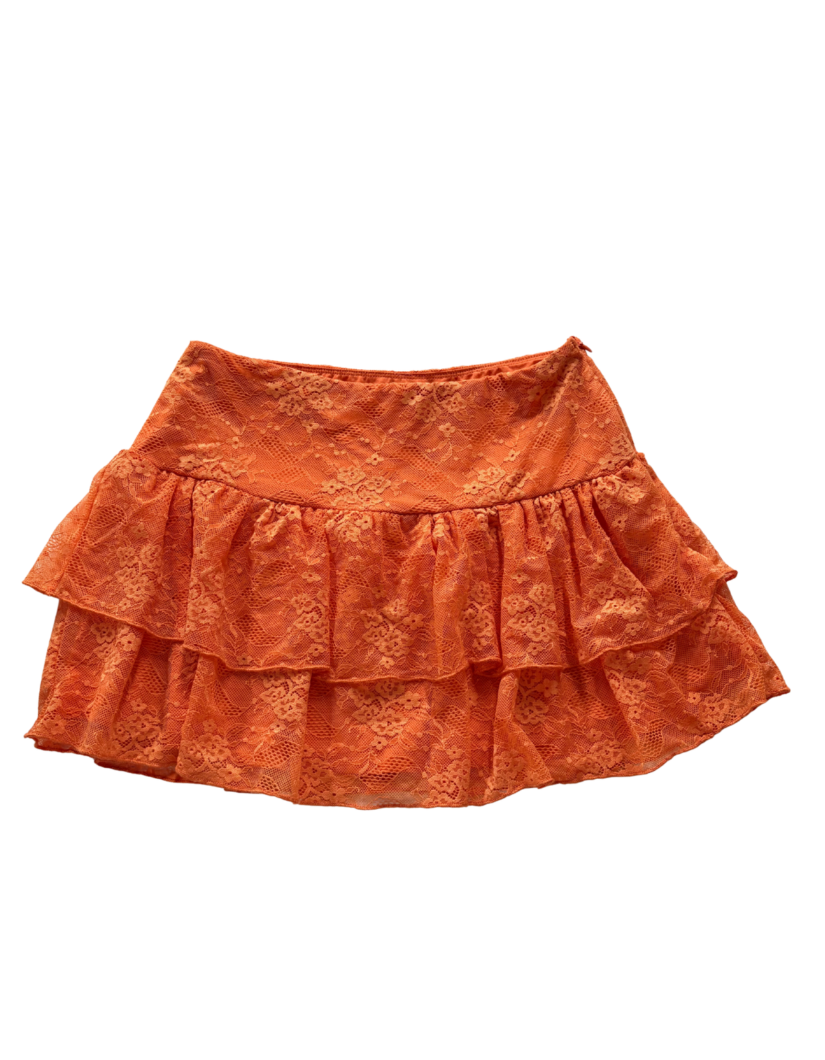 Thats So Fetch - Annabelle Lace Mini Skirt in Orange - US6 (Like-New)