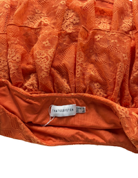 Thats So Fetch - Annabelle Lace Mini Skirt in Orange - US6 (Like-New)