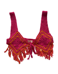 Camila Coelho - Mira Hand Crochet Fringe Top - S (Like-New)