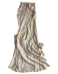 Arcina Ori - Cream Satin Halter Neck Dress - S (Like-New)