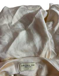 Arcina Ori - Cream Satin Halter Neck Dress - S (Like-New)