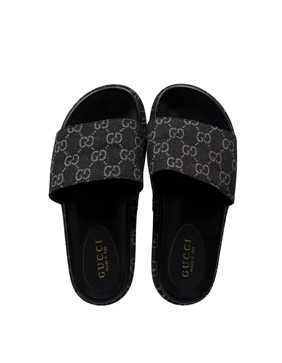 Dupe Gucci - Embroidered High Heel Flip Flops - EU39 (Like-New)