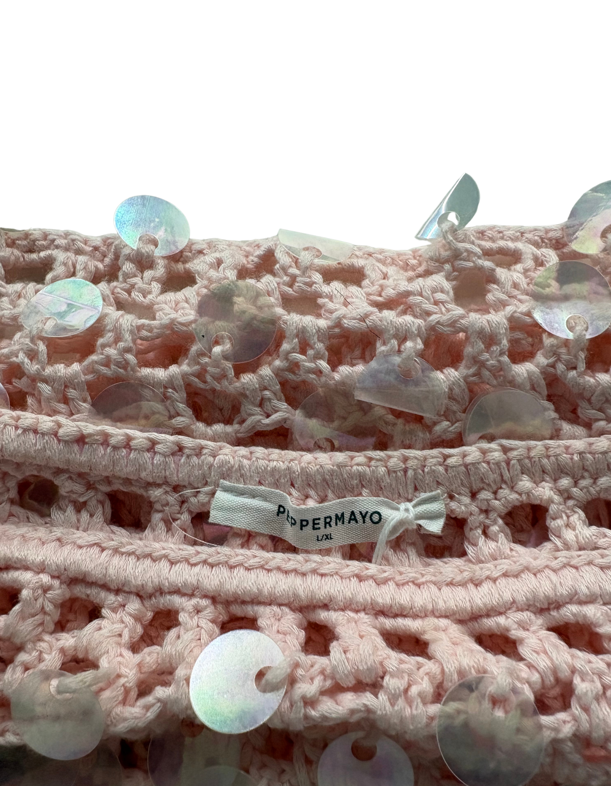 Peppermayo - Montana Sequin Crochet Mini Dress - L/XL (Like-New)