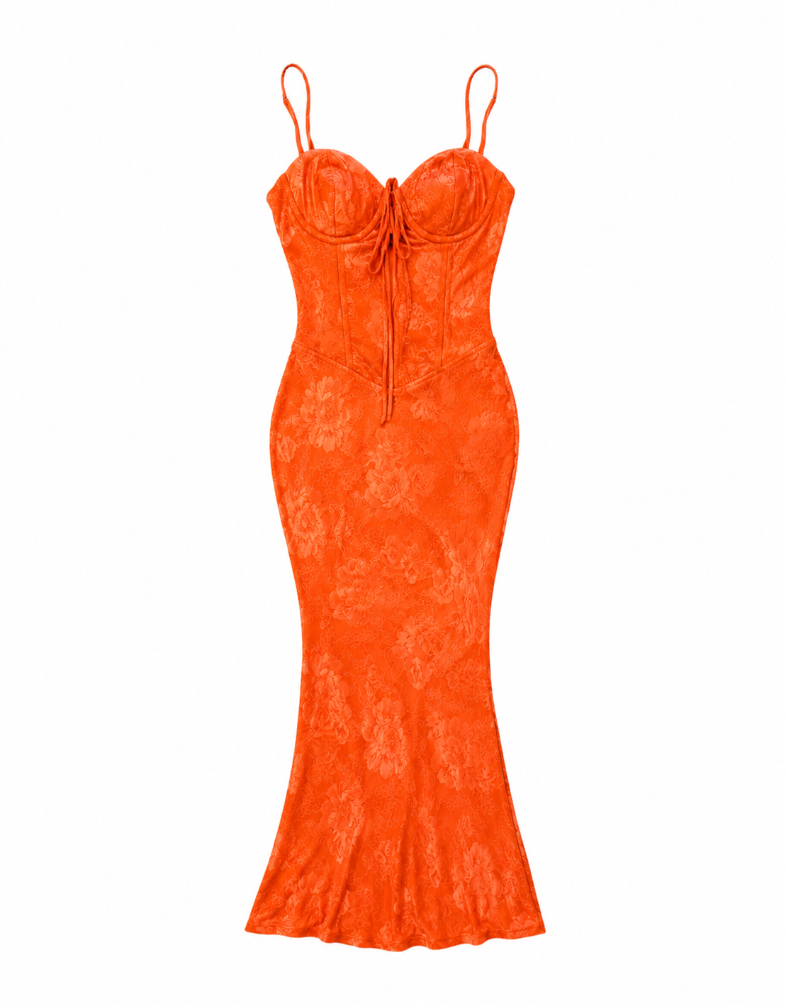 Fashion Nova - Georgina Lace Maxi Dress - Orange