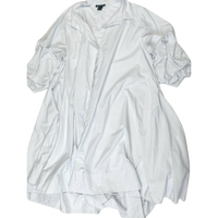 Ashley Stewart - White Tie Button Up Maxi Dress