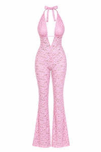 That's so Fetch - Nayla Lace Jumpsuit - Baby Pink - US 2 (Like New)