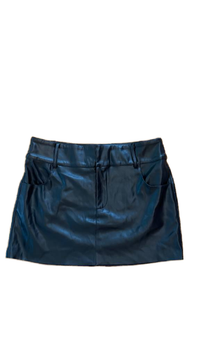 Sanctuary - Faux Leather Black Mini Skort - Size 10 (Like New)