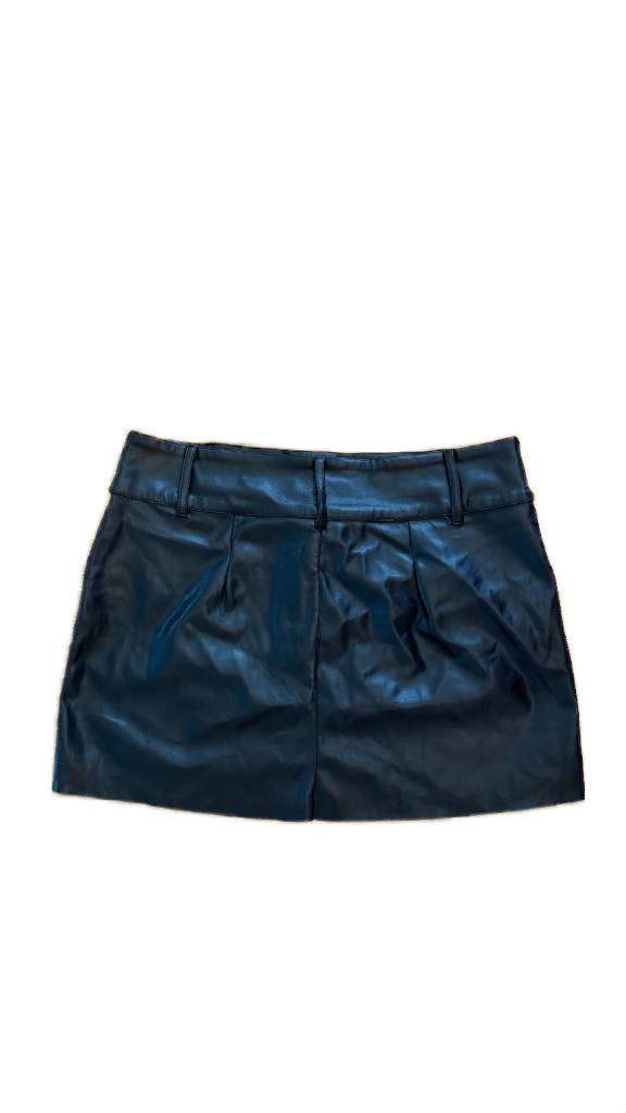 Sanctuary - Faux Leather Black Mini Skort - Size 10 (Like New)