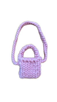 HOPE MACAULAY - Pink Colossal Knit Crossbody Bag (Gently Used)