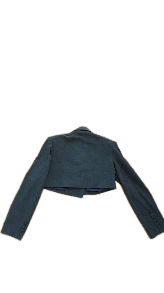 Camila Coelho - Ludlow Cropped Blazer - Gray Charcoal - Size S (Like New)