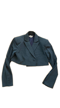 Camila Coelho - Ludlow Cropped Blazer - Gray Charcoal - Size S (Like New)